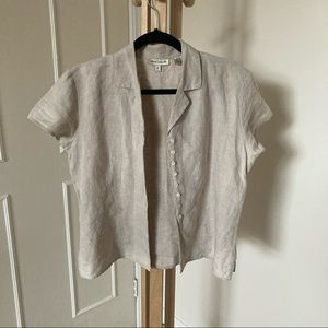Vintage Ann Taylor Linen Button up Top